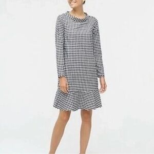 J. Crew plaid gingham drop waist dress in size medium